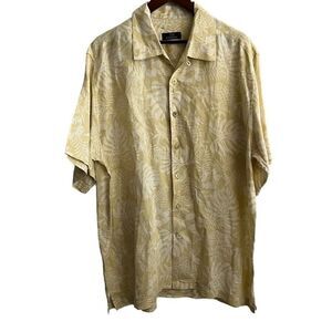 Men's Jim Thompson 100% Linen Short Sleeve Button Down Hawaiian Shirt
